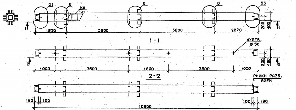 Колонна 2КС 36.108-9-с Серия 1.020.1-2с/89